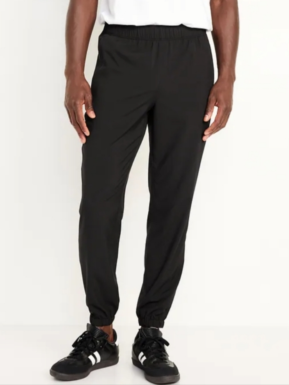 NEW! GAP Men's Black Essential Woven Workout Joggers Size XL